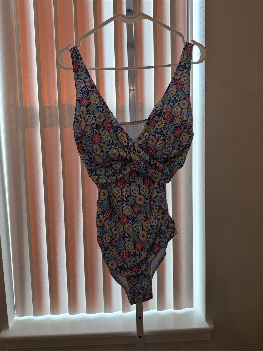 Polished Printed One-Piece Swimsuit in Multicolor